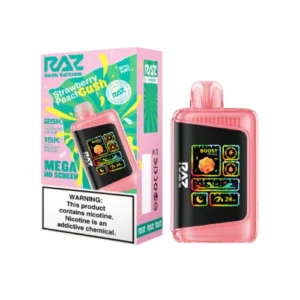 Strawberry Peach Gush Edition Raz LTX Flavor – 25K Puffs